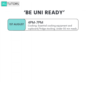 Cooking workshop: 'Be Uni Ready' [Virtual]