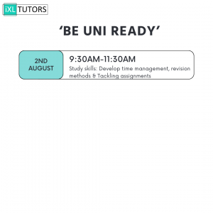 Study skills workshop: 'Be Uni Ready' [Virtual]