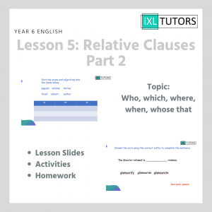 Year 6 English, Lesson 5: Relative Clauses 2 (Download)