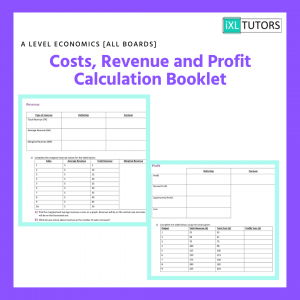 Costs, Revenue and Profit Calculation Booklet (Download)