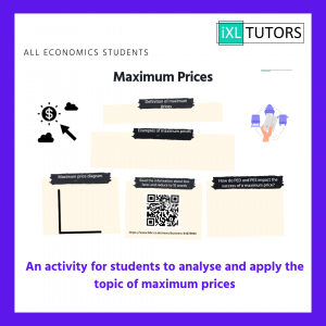 Maximum Prices summary: A Level Economics (Download)