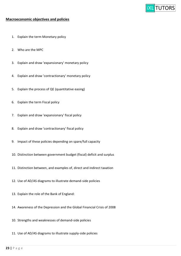 Core Knowledge booklet: A Level Economics (Download) - Image 3