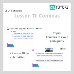 Year 6 English, Lesson 11: Commas (Download)